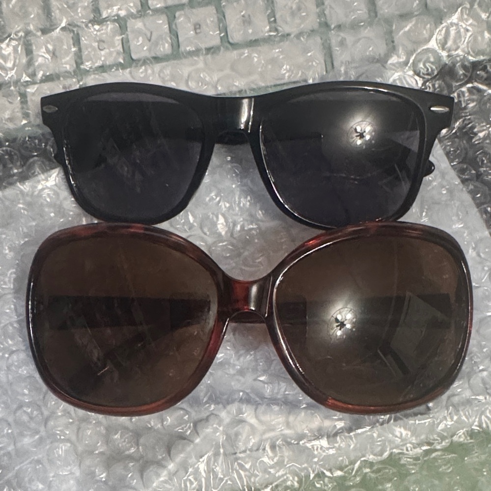 Stylish Black and Brown Sunglasses Set
